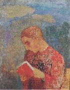 Odilon Redon Elsass oder Lesender Monch painting